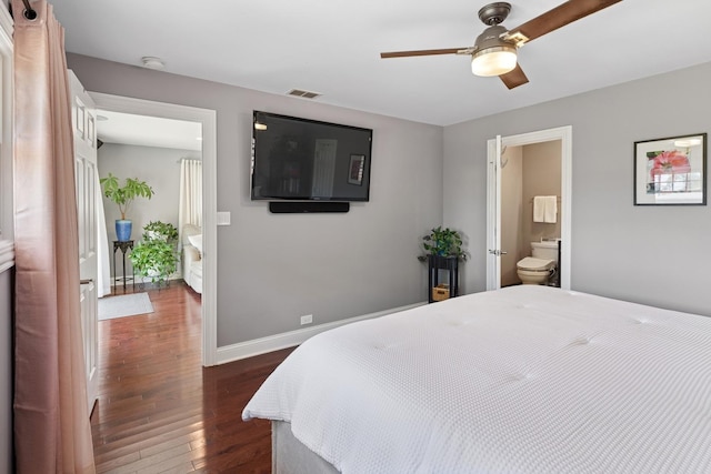 2721 Joseph Ave, Des Plaines, IL 60018 - bedroom featuring dark wood-type flooring and a ceiling fan