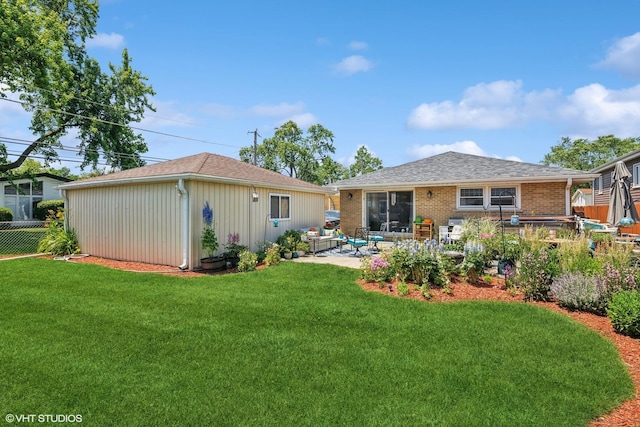 2721 Joseph Ave, Des Plaines, IL 60018 - rear view of property featuring a patio, an outdoor structure, and brick siding