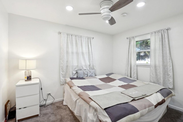 2023 Kristan Ave, North Chicago, IL 60064 - bedroom featuring carpet flooring, ceiling fan, and recessed lighting