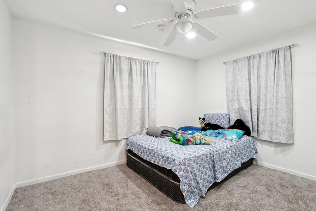 2023 Kristan Ave, North Chicago, IL 60064 - carpeted bedroom featuring recessed lighting and a ceiling fan