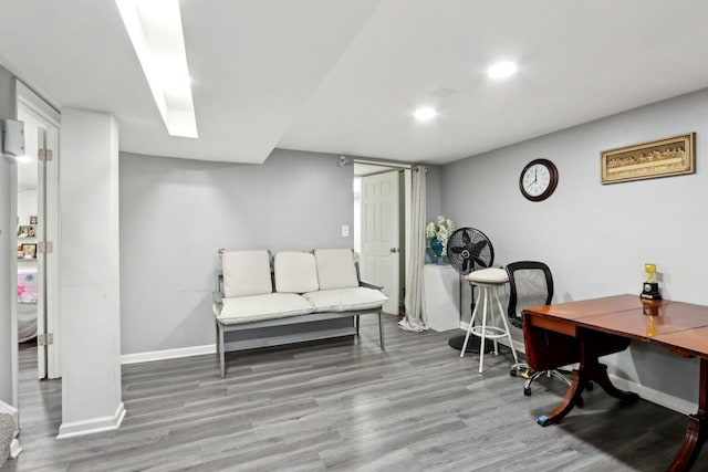 2023 Kristan Ave, North Chicago, IL 60064 - office area with wood finished floors and recessed lighting