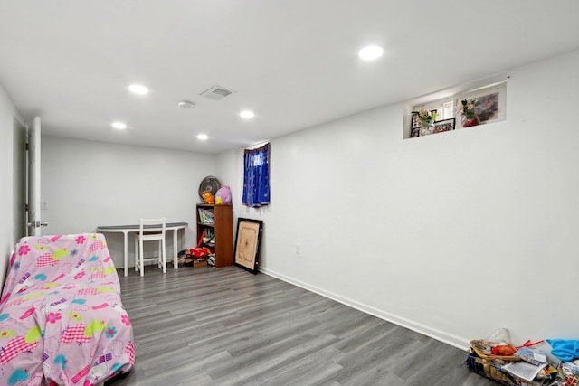 2023 Kristan Ave, North Chicago, IL 60064 - recreation room with recessed lighting and wood finished floors