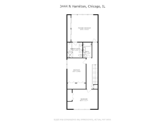 3444 N Hamilton Ave, Chicago, IL 60618 - view of home floor plan