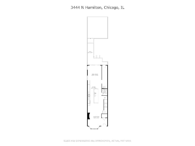 3444 N Hamilton Ave, Chicago, IL 60618 - view of floor plan / room layout