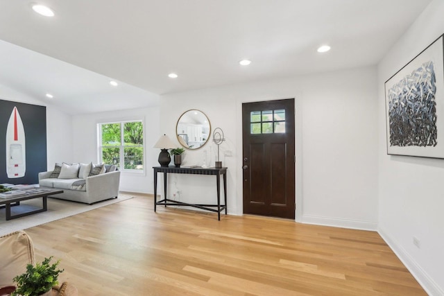 629 N Lincoln Ave, Geneva, IL 60134 - entrance foyer with light wood-type flooring and recessed lighting