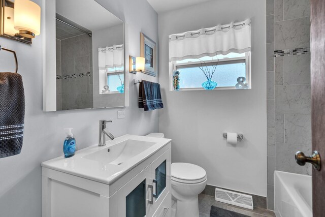 9226 S Utica Ave, Evergreen Park, IL 60805 - bathroom with vanity and tile patterned flooring