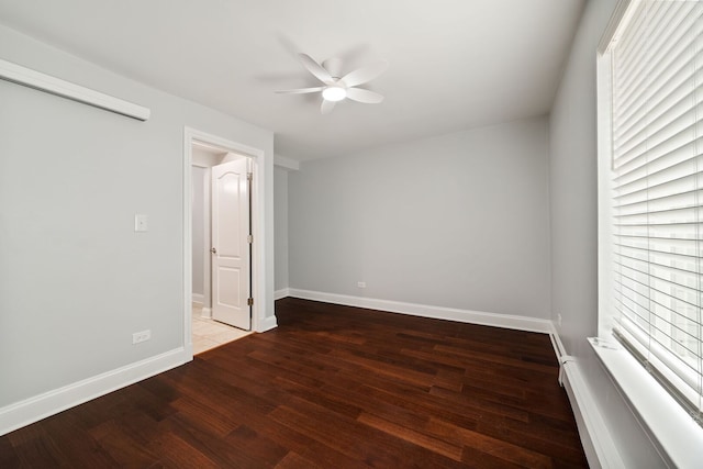 8232 Niles Center Rd Unit 101, Skokie, IL 60077 - unfurnished bedroom featuring wood finished floors and ceiling fan