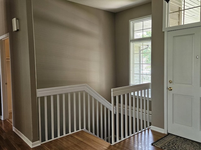 210 Barrington Dr, Bourbonnais, IL 60914 - foyer entrance featuring hardwood / wood-style flooring and baseboards