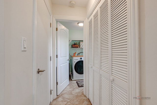552 Arbor Gate Ln, Buffalo Grove, IL 60089 - laundry room featuring washer / dryer and light tile patterned floors
