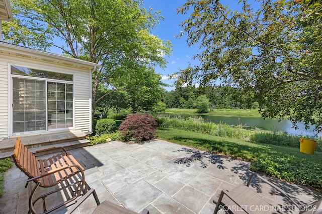 1962 Highbury Ln, Aurora, IL 60502 - view of patio featuring a water view