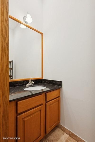 1644 W Lemoyne St Unit 1, Chicago, IL 60622 - bathroom with vanity and baseboards