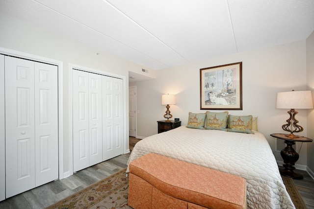 570 Crescent Blvd Unit 307, Glen Ellyn, IL 60137 - bedroom featuring wood finished floors and multiple closets