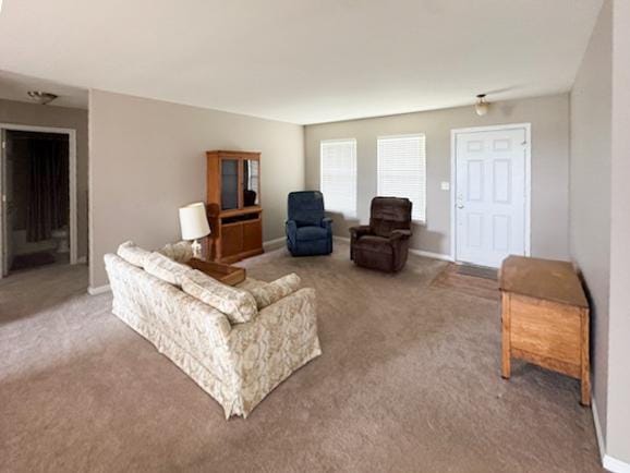 645 Tally St, Earlville, IL 60518 - living area with carpet floors and baseboards