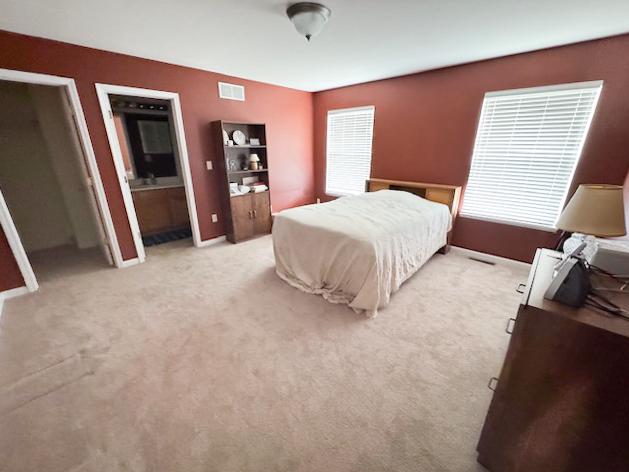 645 Tally St, Earlville, IL 60518 - bedroom featuring light carpet and baseboards