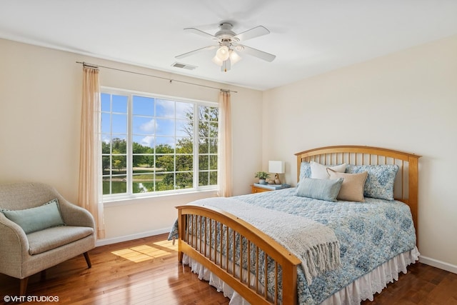 2396 Oakfield Ct, Aurora, IL 60503 - bedroom featuring hardwood / wood-style flooring and ceiling fan