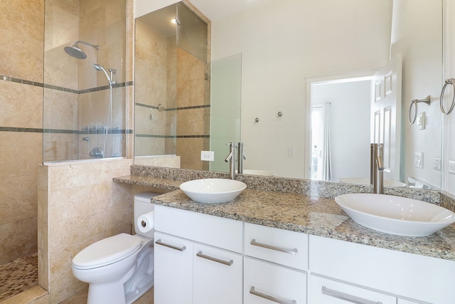 1644 W Blackhawk St Unit 2E, Chicago, IL 60622 - bathroom featuring a walk in shower and double vanity