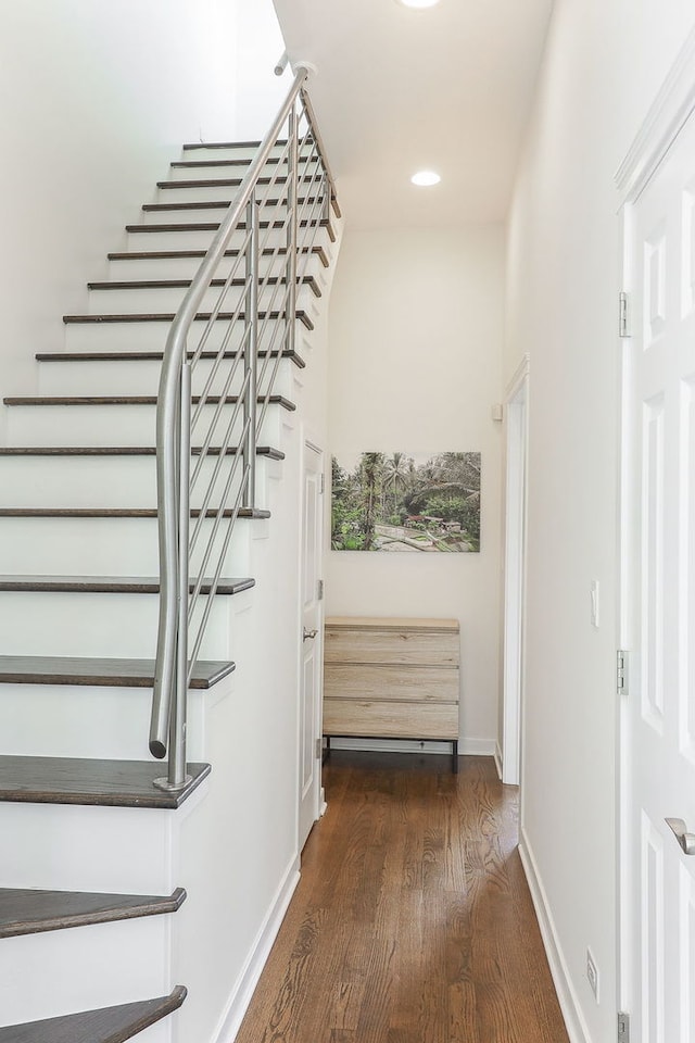 1644 W Blackhawk St Unit 2E, Chicago, IL 60622 - staircase with wood finished floors and recessed lighting