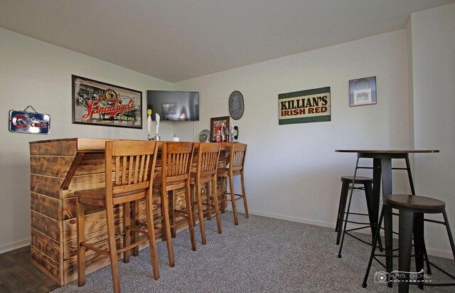 6650 Linden Trl Unit B, Wonder Lake, IL 60097 - indoor dry bar with baseboards and carpet flooring