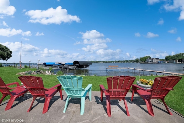 42 N Holly Ave, Fox Lake, IL 60020 - view of patio / terrace featuring a water view