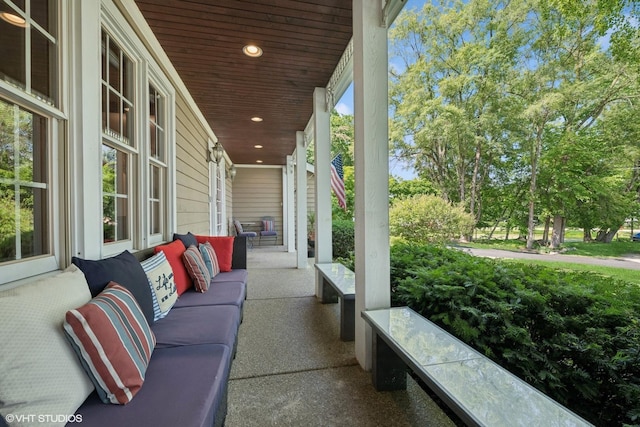 42 N Holly Ave, Fox Lake, IL 60020 - porch featuring an outdoor hangout area