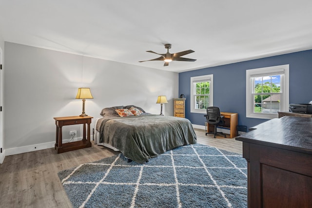 1401 Fallcreek Ct, Naperville, IL 60565 - bedroom with wood finished floors and a ceiling fan