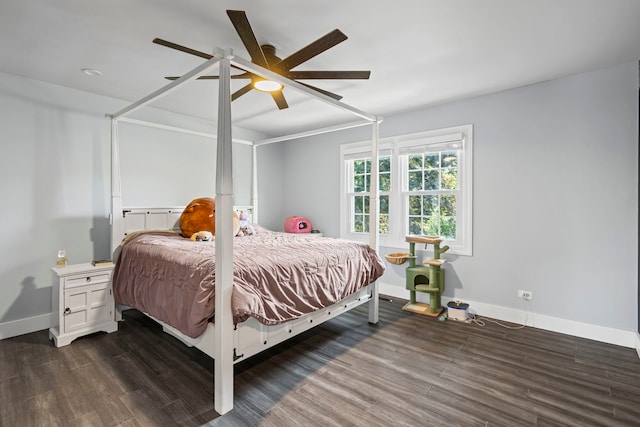 1401 Fallcreek Ct, Naperville, IL 60565 - bedroom with wood finished floors and ceiling fan
