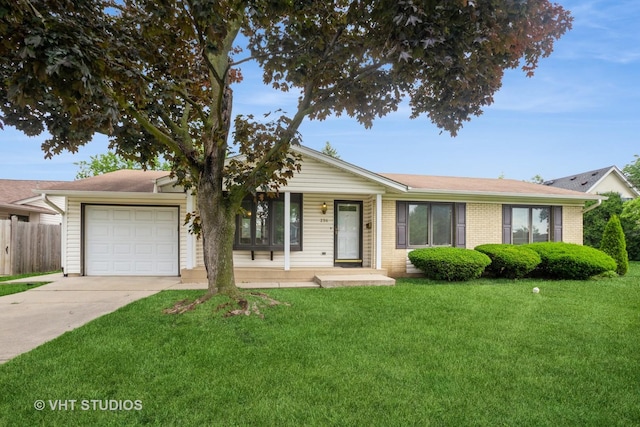 236 Brighton Rd, Elk Grove Village, IL 60007 - single story home featuring an attached garage, covered porch, concrete driveway, and brick siding