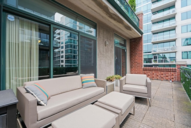 841 W Monroe St Unit 4A, Chicago, IL 60607 - view of patio / terrace with an outdoor living space