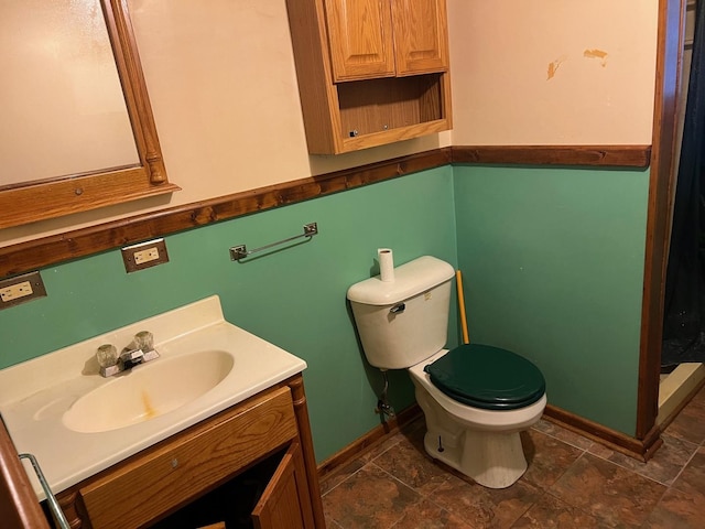 2075 Halsey Dr, Des Plaines, IL 60018 - bathroom with vanity and stone finish floors