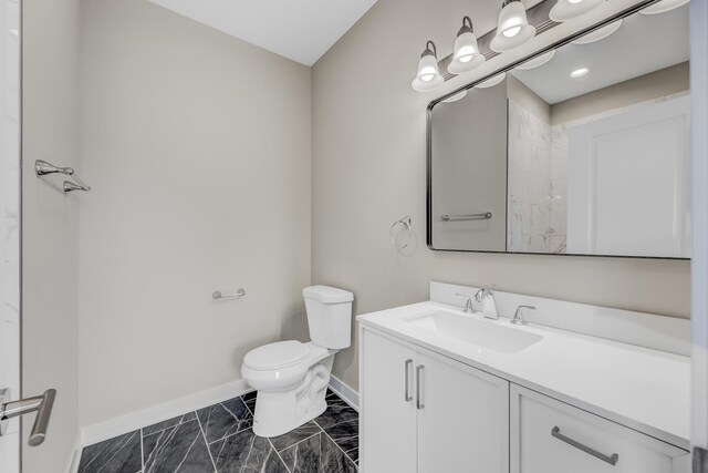 2708 W Jackson Blvd, Chicago, IL 60612 - bathroom with vanity and marble look tiles