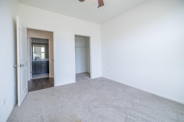 738 Kentshire Cir, Elgin, IL 60124 - unfurnished bedroom featuring carpet floors, a closet, and ceiling fan