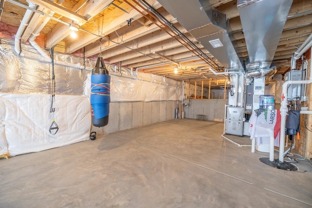 738 Kentshire Cir, Elgin, IL 60124 - unfinished basement featuring heating unit