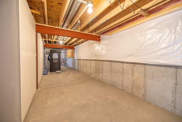 738 Kentshire Cir, Elgin, IL 60124 - unfinished basement with heating unit