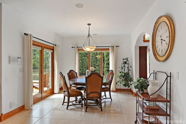 39 Forest Ln, South Barrington, IL 60010 - dining space with baseboards and light tile patterned flooring