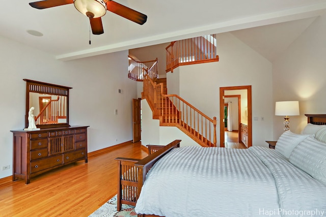 39 Forest Ln, South Barrington, IL 60010 - bedroom featuring wood finished floors and high vaulted ceiling