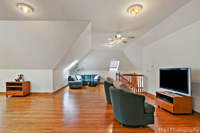 39 Forest Ln, South Barrington, IL 60010 - living room with ceiling fan, wood finished floors, and vaulted ceiling