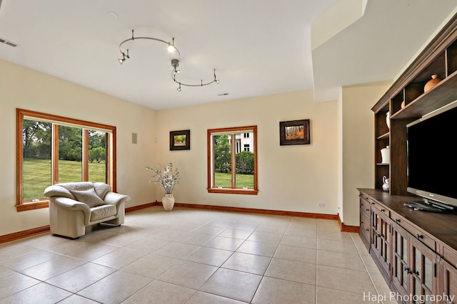 39 Forest Ln, South Barrington, IL 60010 - living area with light tile patterned floors and baseboards