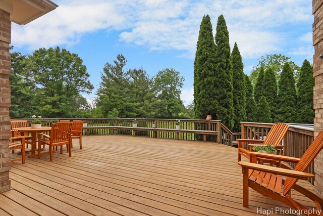 39 Forest Ln, South Barrington, IL 60010 - wooden deck with outdoor dining space