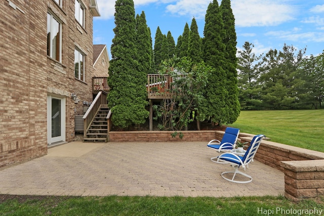 39 Forest Ln, South Barrington, IL 60010 - view of patio / terrace with stairs and a deck
