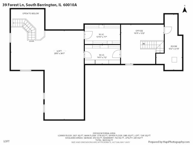 39 Forest Ln, South Barrington, IL 60010 - view of property floor plan
