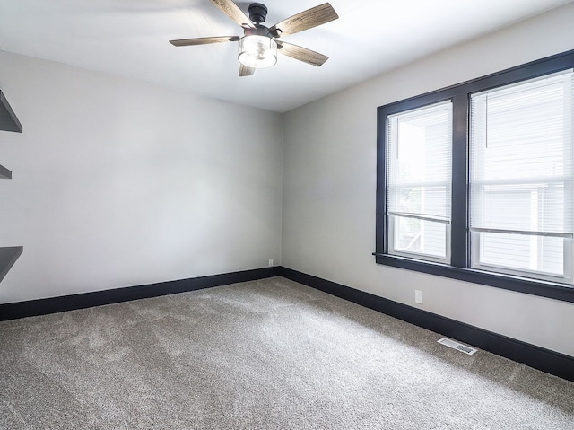 246 S Oak St, Itasca, IL 60143 - empty room featuring carpet flooring and ceiling fan