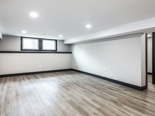 246 S Oak St, Itasca, IL 60143 - basement featuring wood finished floors and recessed lighting