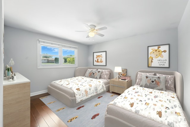 12449 W Prairie Dr, Homer Glen, IL 60491 - bedroom featuring wood-type flooring and ceiling fan