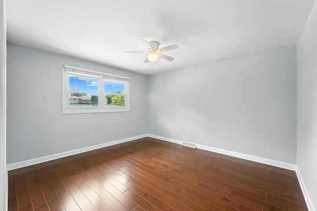 12449 W Prairie Dr, Homer Glen, IL 60491 - empty room featuring a ceiling fan and dark wood-type flooring