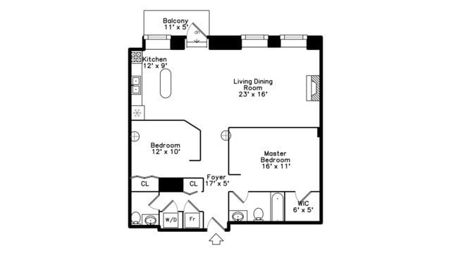165 N Canal St Unit 726, Chicago, IL 60606 - view of floor plan / room layout