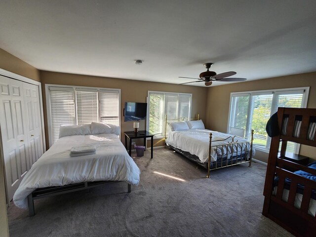 501 Kingston Blvd, Mchenry, IL 60050 - carpeted bedroom with a wall mounted AC and a closet
