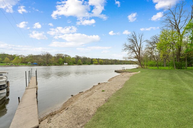 6N362 Riverside Dr, Saint Charles, IL 60174 - dock with a water view and a lawn