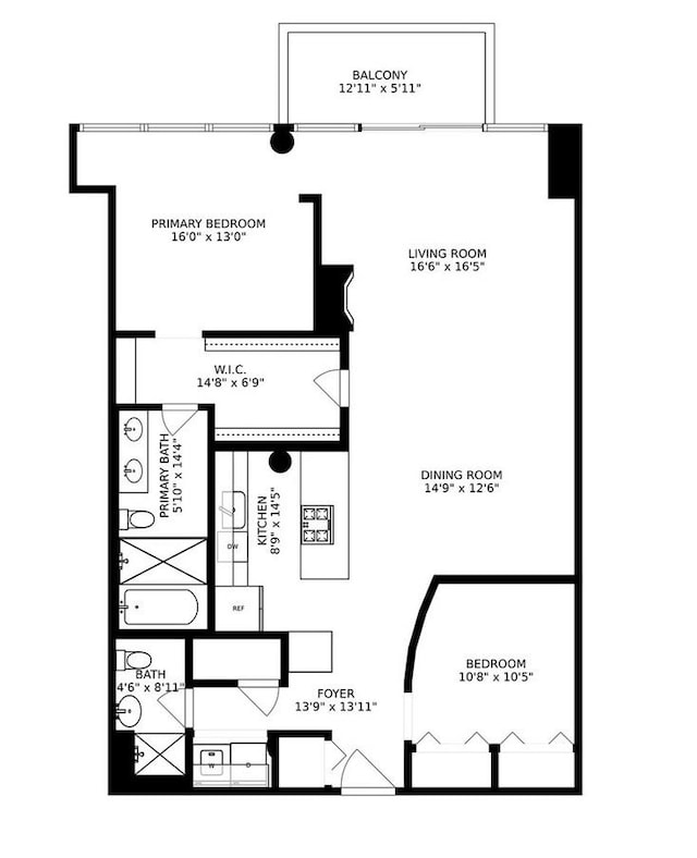 130 S Canal St Unit 624, Chicago, IL 60606 - view of room layout