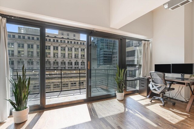 130 S Canal St Unit 624, Chicago, IL 60606 - home office featuring wood finished floors