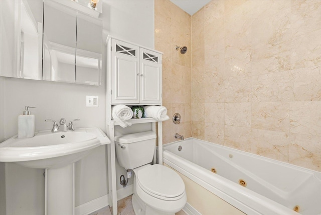 837 E 52nd St Unit 3, Chicago, IL 60615 - full bathroom with toilet and a combined bath / shower with jetted tub